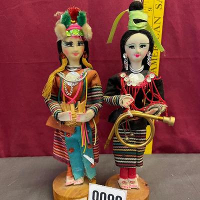 Vintage handmade Thailand dolls