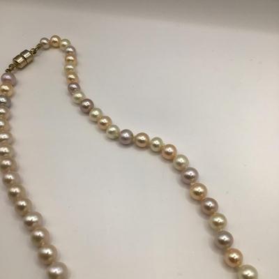8755 Multi Colored Fresh water Pearl 24" Necklace