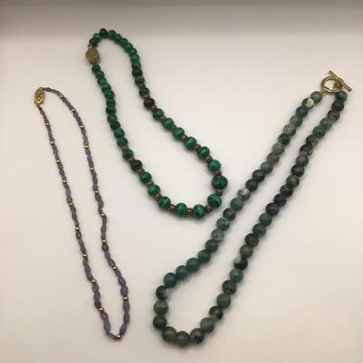 8769 Three Quartz Necklaces