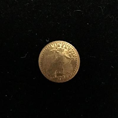 Gold Color Saint Gaudens Dollar Miniature Coin 0.5g