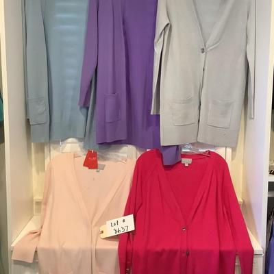 Lot 9017 Lot of Five Ladies Pure Collection Cardigan Sweaters ( size 6 )