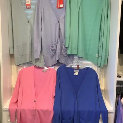 Lot 8638. Lot of Five Ladies Pure Collection Cardigan Sweaters ( size 6 )
