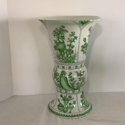Lot 8593 Chelsea House Hand Painted Green Porcelain Vase