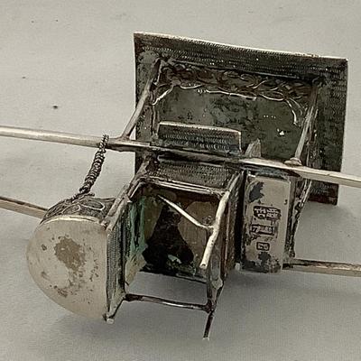 Lot 9002  Three Miniature Asian Inspired Silver Pieces