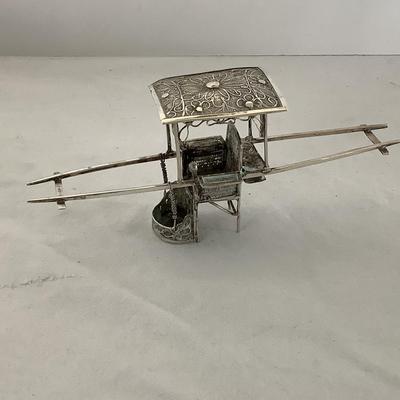 Lot 9002  Three Miniature Asian Inspired Silver Pieces