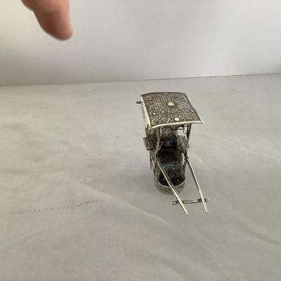 Lot 9002  Three Miniature Asian Inspired Silver Pieces