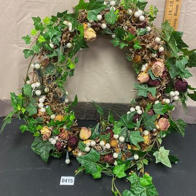 Dried Rose Wreath