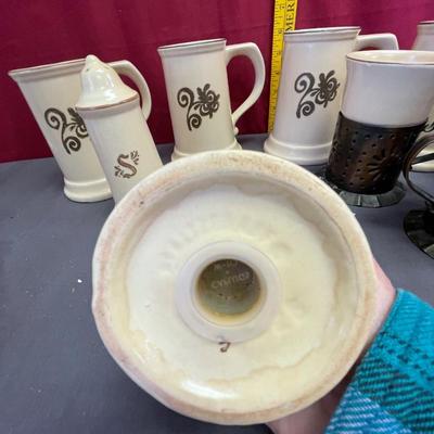 Pfaltzgraff mugs and salt and pepper