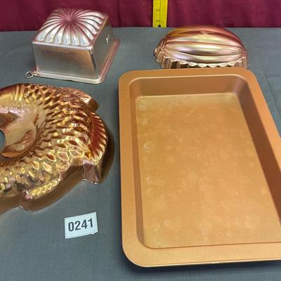 Copper molds and pan