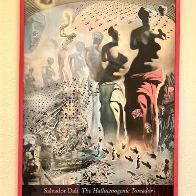 LOT 2  SALVADOR DALI FRAMED POSTER THE HALLUNCINOGENIC TOREADOR