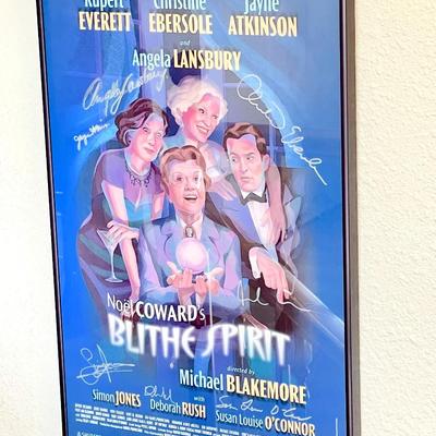 LOT 5  CAST SIGNED BROADWAY POSTER NOEL COWARD'S BLITHE SPIRIT ANGELA LANSBURY