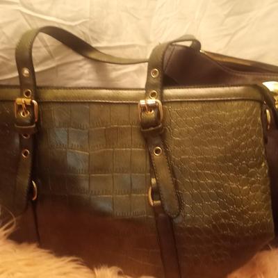 HORNBACK CROCO SATCHEL HANDBAG