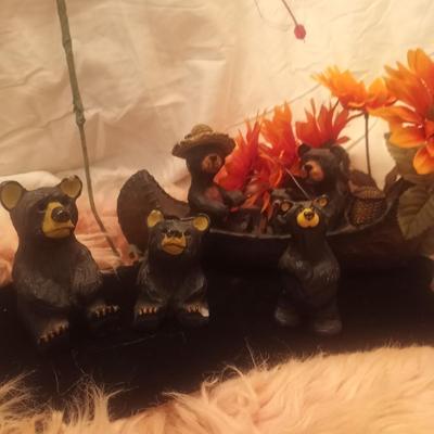 Black Bear Nativity Figurine