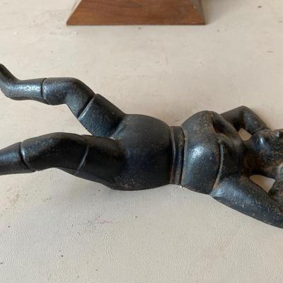 Vintage cast-iron, naughty Nellie boot jack