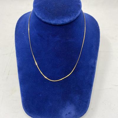 Vintage 16" solid 14k yellow gold 1mm serpentine chain 2.07 grams