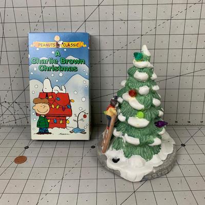 #58 VHS Charlie Brown Christmas and Rex & Lee Vintage Christmas Tree