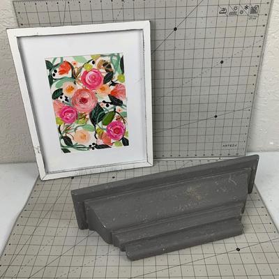 #106 Rose Framed Print and Shelf