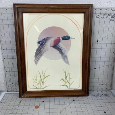 #112 Vintage Framed Duck Art (2 of 2)