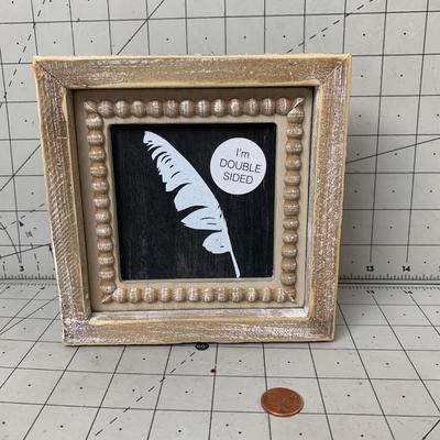 #153 Double Sided /Feather Frame