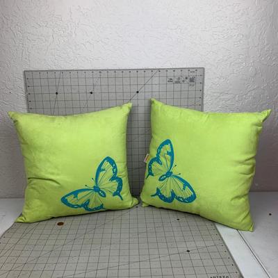 #199 Green Butterfly Pillows
