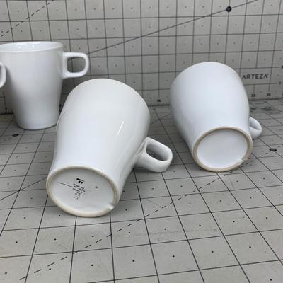 #209 Ceramic White Coffee Mugs