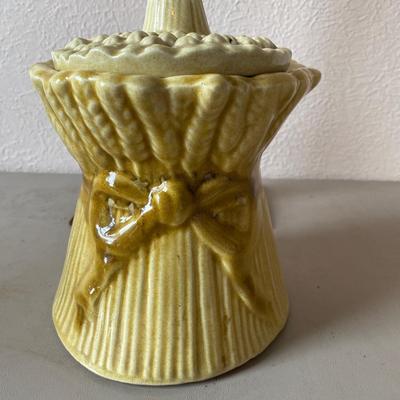 Ceramic wheat cookie jar