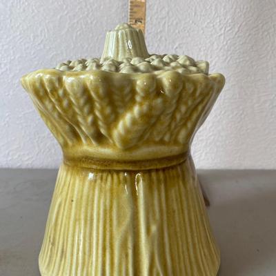 Ceramic wheat cookie jar