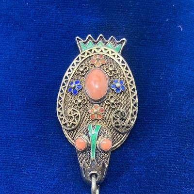 Vintage Chinese export Mandarin Duck Locket Pendant.