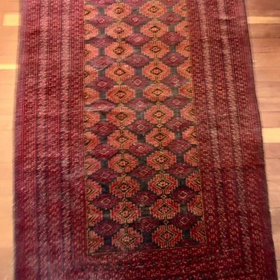 Could be Antique Red Bashir Tribal Rug 4'W x 6.5'L
