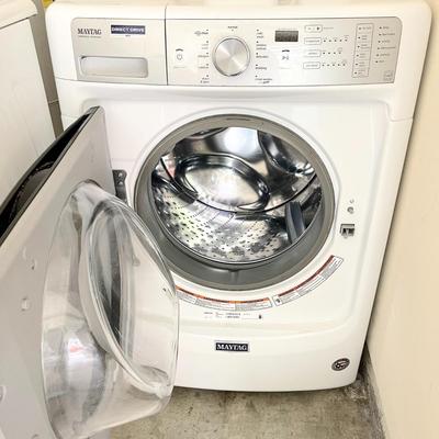 LOT 10  LIKE NEW MAYTAG WASHER & GAS DRYER FRONT LOADING STACKABLE
