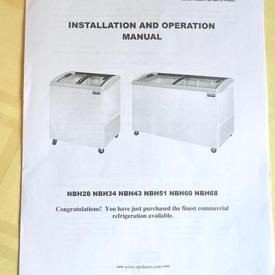 LOT 11  OJEDA MODEL NBH-28 COMMERCIAL MOBILE CHEST FREEZER