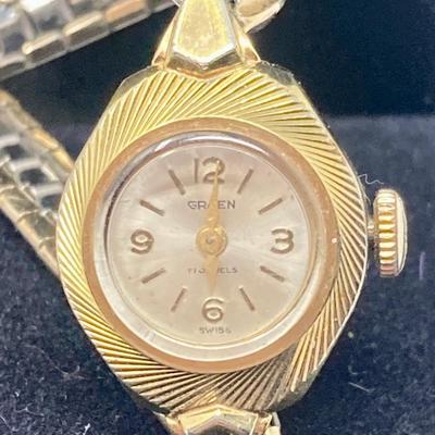 Vintage 14k, 17 jewels,  ladies Gruen watch, not working