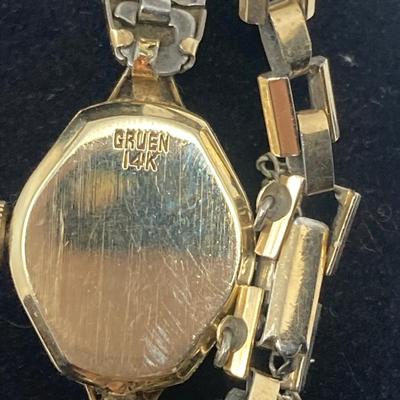 Vintage 14k, 17 jewels,  ladies Gruen watch, not working