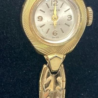 Vintage 14k, 17 jewels,  ladies Gruen watch, not working