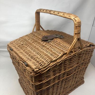 Vintage Basket full of sewing accessories