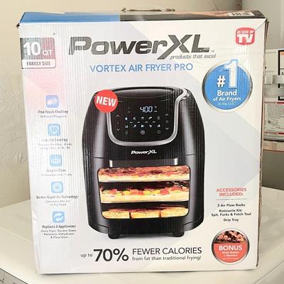 LOT 20  AS SEEN ON TV! POWER XL VORTEX AIR FRYER PRO 10 QT FAMILY SIZE