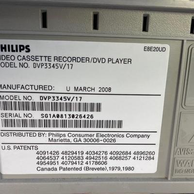 Phillips VHS and DVD Player