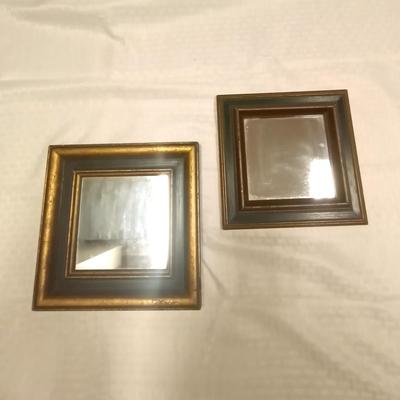 WALL HANGING CLOCK-MIRRORS AND METAL & WICKER BASKET