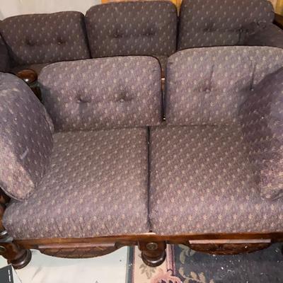 Vintage Couch and loveseat ( recovered ).