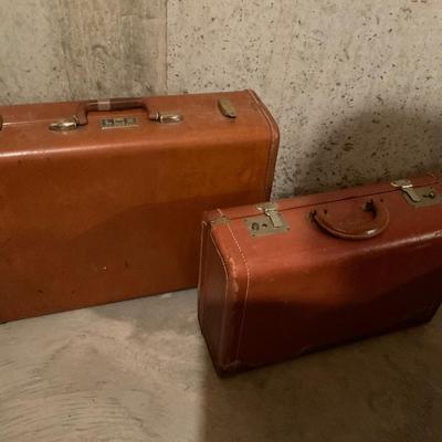 Leather suit cases