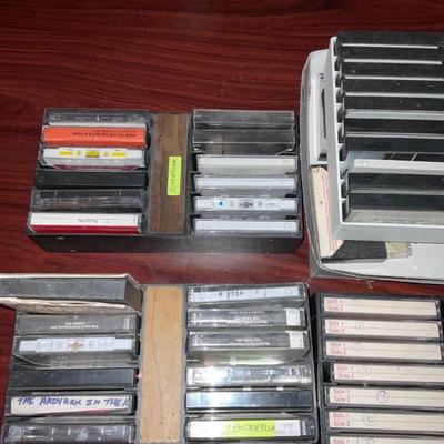 Miscellaneous cassette tapes and case
