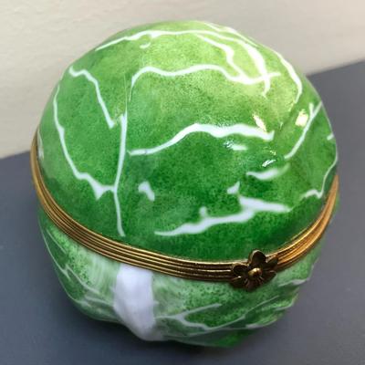 Limoges Cabbage trinket box