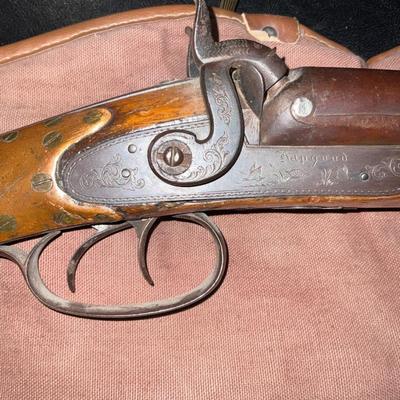 Double Barrel Black Power Shot Gun