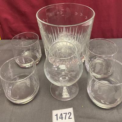 Ice Bowl and Glasses