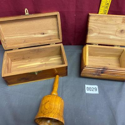 Wooden Boxes and Bell