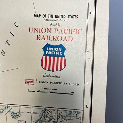 Union Pacific Railroad MAP, Original 