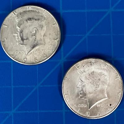 2 Kennedy Half Dollars 