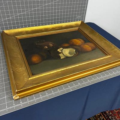 LYDIA HILL ORIGINAL STILL LIFE OIL PAINTING early 20th Century