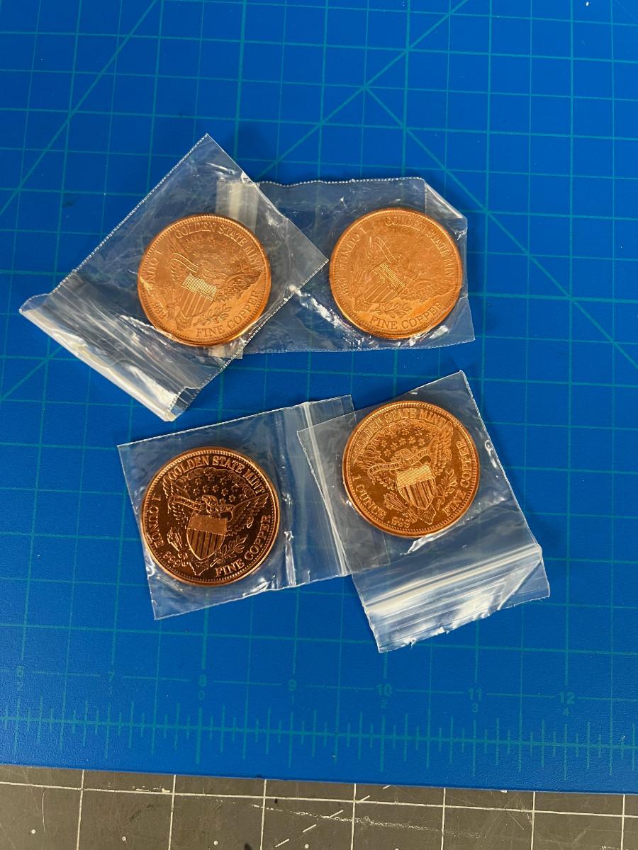 4 1 Ounce Copper Bullion Coins Statue of Liberty