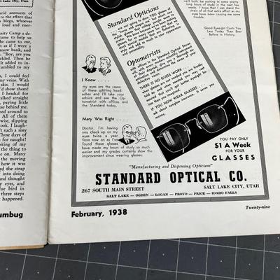 Humbug Magazine University of Utah FEB 1938